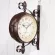 คลาสสิกสไตล์ยุโรปแฟชั่นนาฬิกาแขวนสองด้านตกแต่งคาเฟ่บาร์นาฬิกาแขวน TH34180