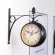 นาฬิกาแขวนสไตล์ยุโรปเหล็กตกแต่งย้อนยุคนาฬิกาแขวนสองด้าน TH34172