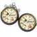 สไตล์ยุโรปย้อนยุคตกแต่งบ้านนาฬิกาแขวนเหล็กนาฬิกาปิดเสียงบาร์คาเฟ่นาฬิกาแขวนสองด้าน TH34182