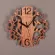Two -story three -story bird wall clock, creative wooden house, TH34196