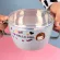 Cups, food, bowls, bowls, stainless steel bowls, bowls with ears, multi -purpose bowls, noodle bowls with a cup of cup, size 14cm, tight lid, with a six silicone.