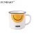 Funbaky 360ml Creative Retro Smiley Mug BRIEF Letter Ceramic Milk Cup Couple Drinking Cups Canecas