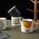 Funbaky 360ml Creative Retro Smiley Mug BRIEF Letter Ceramic Milk Cup Couple Drinking Cups Canecas