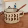 230ml Japanese Retro Ceramic Coffee Mug Home Store Concentrated Latte Cup American Afternoon Tea Flower Tea Cup
