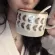 230ml Japanese Retro Ceramic Coffee Mug Home Store Concentrated Latte Cup American Afternoon Tea Flower Tea Cup