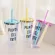 Personality Printing Double Layer Transparent Cup Symphony Laser Paper Plastic Cup Beverage Coffee Cup Water Cup