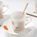 Mirror Reflection Coffee Cup Plate Luxury Afternoon Tea Set Ceramic Running Horse/deer/hummingbird Mug Wy80114