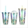 Personality Printing Double Layer Transparent Straw Cup Symphony Laser Paper Plastic Cup Beverage Coffee Cup Water