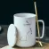 Luxury Marble Pattern Ceramic Mugs Gold Play Plating Constellation Couple Milk Coffee Tea Creative Cup
