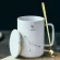 Luxury Marble Pattern Ceramic Mugs Gold Play Playing Morning Milk Coffee Tea Breakfast Creative Cup
