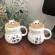 Cute Cartoon Panda Ceramics Mug 400ml With Lid And Spoon Coffee Milk Tea Mugs Breakfast Cup Drinkware Novelty S