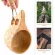 Nordic Style Portable Natural Rubber Cup With Lanyard Coffee Mug Milk Cup 200 Ml For Camping Hiking Survival Campfire