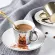 Creative Specular Reflection Coffee Mug With Tray Animal Series Mirror Reflection Coffee Cup Saucer Set