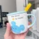 Ceramics Cute Hamster Mugs With Lid Spoon 350ml Kids Breakfast Milk Cartoon Cups Office Afternoon Tea Coffee