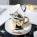 Creative Specular Reflection Coffee Mug with Animal Series Mirror Reflection Coffee Cup Saucer Set