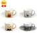 Creative Specular Reflection Coffee Mug With Tray Animal Series Mirror Reflection Coffee Cup Saucer Set