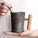 Luwu Japanse Vintage Ceramic Coffee Mug Bronzetea Milk Beer Mug with Wood Handle Water Cappuccino Cup Home Office Drinkware