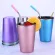 500ml Reusable Tumbler Stainless Coffee Mugs Outdoor Camping Party Travel Mug Drinking Juice Tea Beer Cups