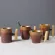 Luwu Japanese Vintage Ceramic Coffee Mug Bronzetea Milk Beer Mug Wood Handle Water Cappuccino Cup Home Office Drinkware