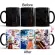 1pcs New 350ml Anime Heat Temprature Sensitive Coffee Mug Color Changing Cartoon Anime Milk Tea Milk Ceramic Cup