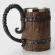 550ml Retro Simulation Wooden Barrel Double Layer Stainless Steel Beer Cup Cup Coffee Mug 304 Stainless Steel Resin Layer Cup
