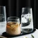 Glass Mug Cocktail Glass Golden Black Letter Transparent Tall Milk Tea Coffee Cup Home Party Bar Drinkware 480ml