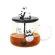 500ml Creative Heat-Resistant Glass Mug with Lid Borosilicate Glass Cartoon Panda Mug Breakfast Coffee Cup Home