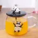 500ml Creative Heat-Resistant Glass Mug with Lid Borosilicate Glass Cartoon Panda Mug Breakfast Coffee Cup Home