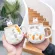 Cat Ceramic Coffee Cup And Mugs Lid And Spoon Cartoon Heat-Resistant Couple Cup Student Breakfast Milk Mug Drinkware