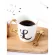 EWAYS GOLD Handle Couple Bone Coffee Mug Creative Letter Wedding Birthday