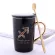 TWLVE CERAMIC MUG GOLD HANDLERS CUP PERSONALIZED BONE COFFE CP CREATIVE BOIT LID BOX SET