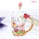 Exquisite Enamel Transparent Glass Coffee Teacup Personality Blue Rose Heat-Resistant Cup Set Household Glass Red Rose