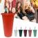 5pcs Creative Straw Cup Sequined Glitter Cup Colorful Coffee Straw Mug Flash Powder Shiny Plastic Tumbler With Lid