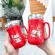 450ml Fest Mirror Cremic Mug Creative Leak-Proof Mug Lid with Handle Cute Cartoon Cat Mug