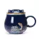 300ml Creative Chinese Classical Style Ceramic Tea Cup Chinese Culture Business Office Cup Filter Tea Cup With Cute Cat Tea Mug