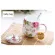 410ml Floral Rose Painting Bone China Personalized Mugs Fat Belly Designed European Cups Mugs Ceramic With Lip Spoon