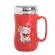 450ml Fest Mirror Cremic Mug Creative Leak-Proof Mug Lid with Handle Cute Cartoon Cat Mug