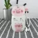 Newyearnew Creative Cute Pig Milk Pink Pink Girl's Heart Cartoon Ceramic Cup with Lid Spoon S