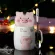 Newyearnew Creative Cute Pig Milk Pink Pink Girl's Heart Cartoon Ceramic Cup with Lid Spoon S