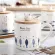 Japan Style Cute Creative Cat And Fish Mark Ceramic Mug With Spoon Cover Set Breakfast Milk Mug