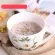 600ml Creative Ceramic Mug With Cover Chinese Special Slotted Cup Breakfast Bowl Mug Office Fancy For Tea Drinker