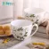 600ml Creative Ceramic Mug With Cover Chinese Special Slotted Cup Breakfast Bowl Mug Office Fancy For Tea Drinker