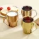New Style European Cup 340ml 304 Stainless Steel Double Coffee Cup Business Creative Gold Silver Water Cup With Handle