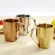 New Style European Cup 340ml 304 Stainless Steel Double Coffee Cup Business Creative Gold Silver Water Cup With Handle