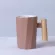 380ml Wood Handle Ceramic Coffee Creative Polygonal Office Home Milk Tea Cup For