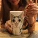 Creative Cartoon Ceramic Mug Personality Super Large Capacity Coffee Mark Milk Cute Breakfast Oatmeal Milk Tea Cup Couple