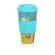Reusable Coffee Cup Bamboo Fiber Cup Health Drink Water Multi-Function with Lid Non-Slip Silicone Set Graffiti Cup