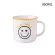 Funbaky 360ml Creative Retro Smiley Mug BRIEF Letter Ceramic Milk Coffee Cup Couple Drinking Cups Canecas