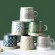 Vintage Japanese Pottery Mugs Underglaze Ceramic Breakfast Coffee Milk Tea Cereal Cup Bowl Kitchen Home Decor Tableware