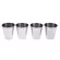 4pcs/set Stainless Steel Wine Glasstravel Outdoor Shots Set Mini Glasses Drinking Cups Wine Beer Whiskey Leather Key Chain